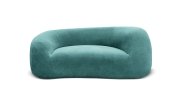 Прямой диван Вирджиния Морская волна велюр