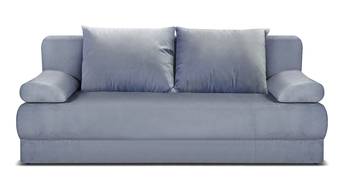 Прямой диван еврокнижка Аверса Голубой