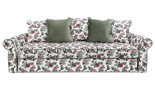 Прямой диван Арвика  Цветочный принт