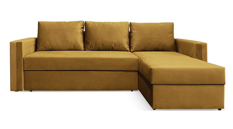 Недорогой Угловой диван Лунден дельфин с ящиком для белья