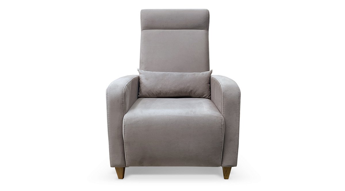 Кресло Бостон Бежево серый велюр