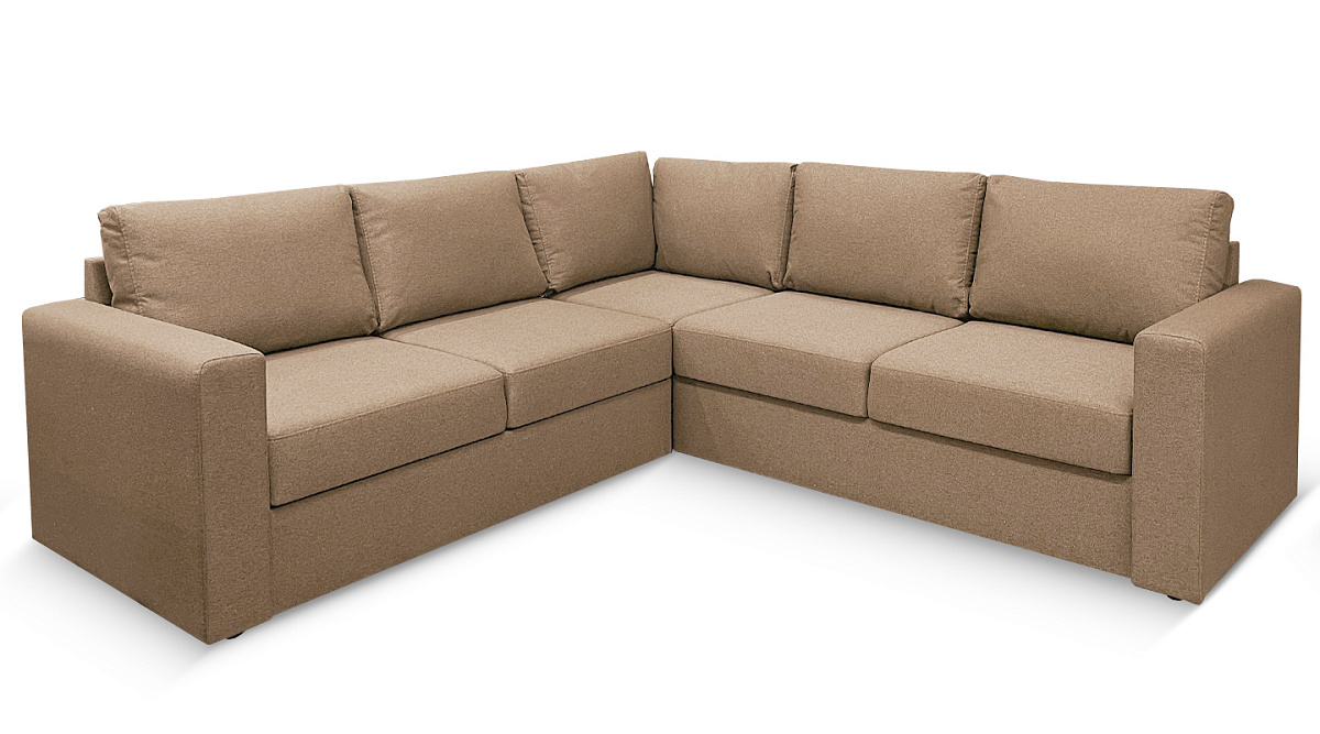 Угловой диван Ольборг Бежевый Рогожка