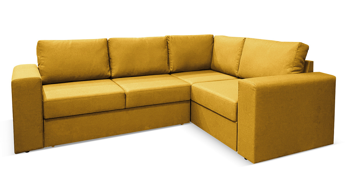 Угловой диван Лемвиг Горчичный